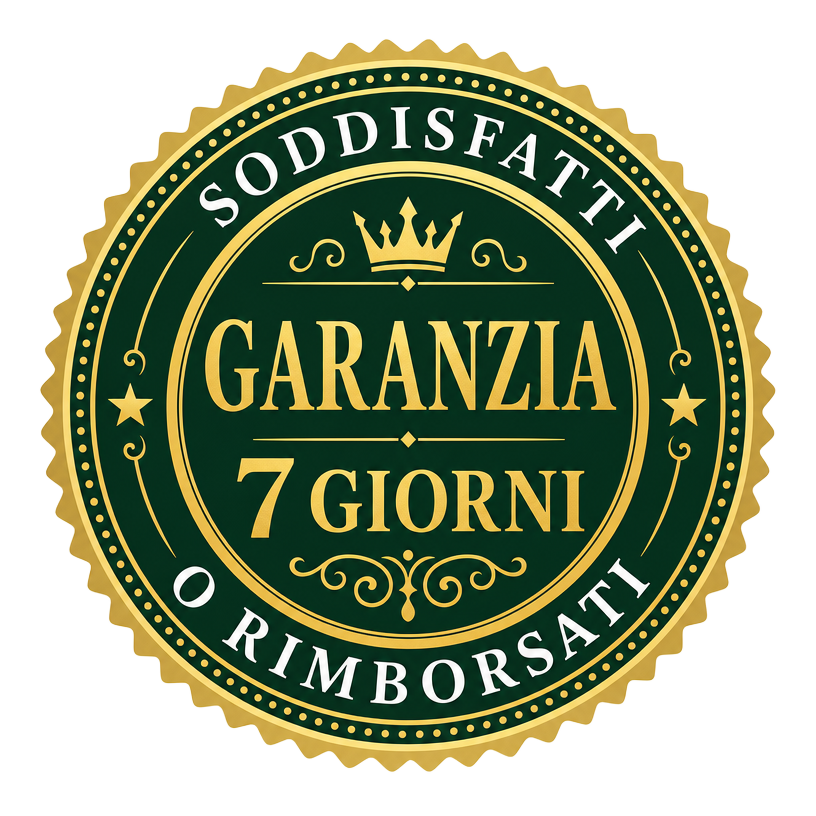 Garanzia di 7 giorni soddisfatti o rimborsati